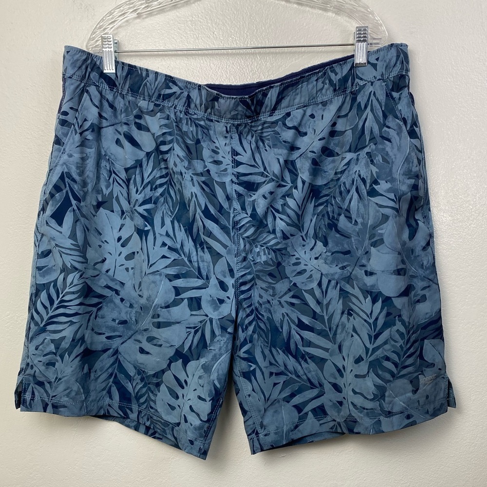 Speedo Tropical Stretch Board swim Blue Shorts Beach Coastal Vacation XXL